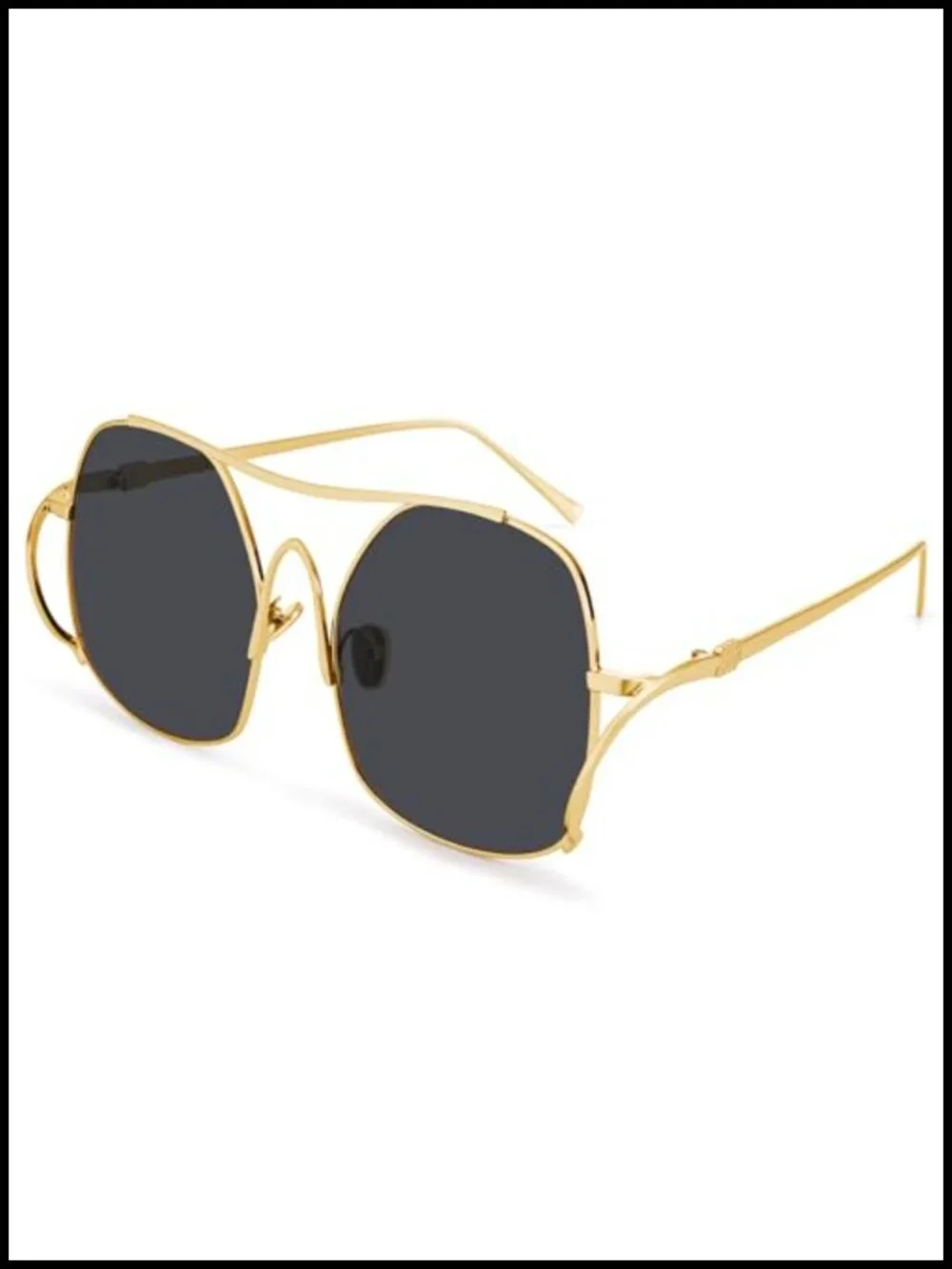 Oversized Aviator Sunglasses Women Metal Frame UV400 Retro Punk Shades